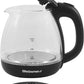 EKT1001B Electric 1.0L Bpa-Free Glass Kettle Cordless 360° Base, Stylish Blue LED Interior, Handy Auto Shut-Off Function – Quickly Boil Water for Tea & More, Graphite Black