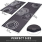 Kitchen Rug Set of 2, Non-Skid Machine Washable Kitchen Laundry Floor Mat Absorbent, Runner Rug and Door Mat Set, Durable Polyester Tufting Surface & Non-Slip Latex Backing