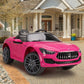 TOBBI 12V Kids Ride on Car Maserati Ghibli Electric Toy Girls Gift Pink W/RC