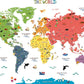 Kids Educational Removable World Map Peel and Stick Large Wall Decals Stickers for Children Nursery Bedroom Living Room…