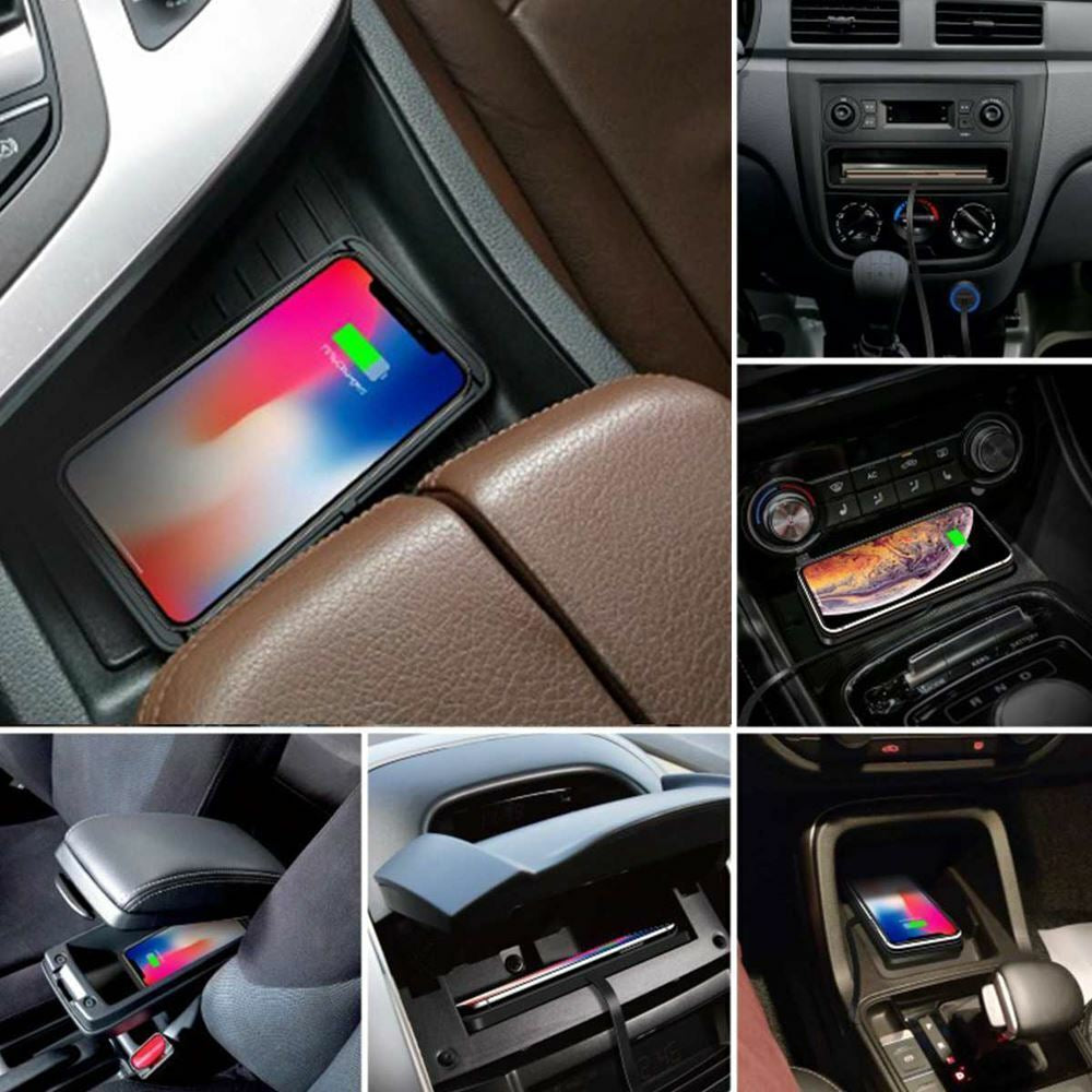 QI Wireless Phone Charger for Car Fast Charging Mat for Iphone Android Universal
