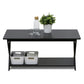 Modern Simplistic Criss-Crossed Coffee Table, Espresso