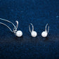 Sterling Silver Pearl Jewelry Set 18K Gold Plated Genuine Freshwater Cultured Pearl Jewelry Pendant Necklace Pearl Earrings for Women Girls