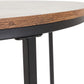 Rustic Brown round Coffee Table for Living Room, Small Modern Circle Table, Accent Side Sofa Table with Wood Top & Metal Frame, Sturdy and Stylish, 31.5 Inch