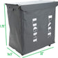 Mind Reader Double Rolling Hamper Laundry Sorter with Lid, Wheels, Handles, 105 Liter, Gray Metalic