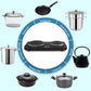 EDB-302BF Countertop Double Cast Iron Burner, 1500 Watts Electric Hot Plate, Temperature Controls, Power Indicator Lights, Easy to Clean, Black