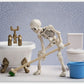 Skeleton Bathroom Prints - Skeleton Wall Art , Skeleton Bathroom Decor - Funny Bathroom Art, Funny Bathroom Decor Wall Art, Bathroom Halloween Decor, Hipster Gifts - Set of 4 (8X10) Unframed