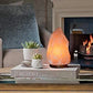 7 Inch Himalayan Salt Lamp with Dimmer Cord - Night Light Natural Crystal Rock Classic Wood Base Authentic from Pakistan
