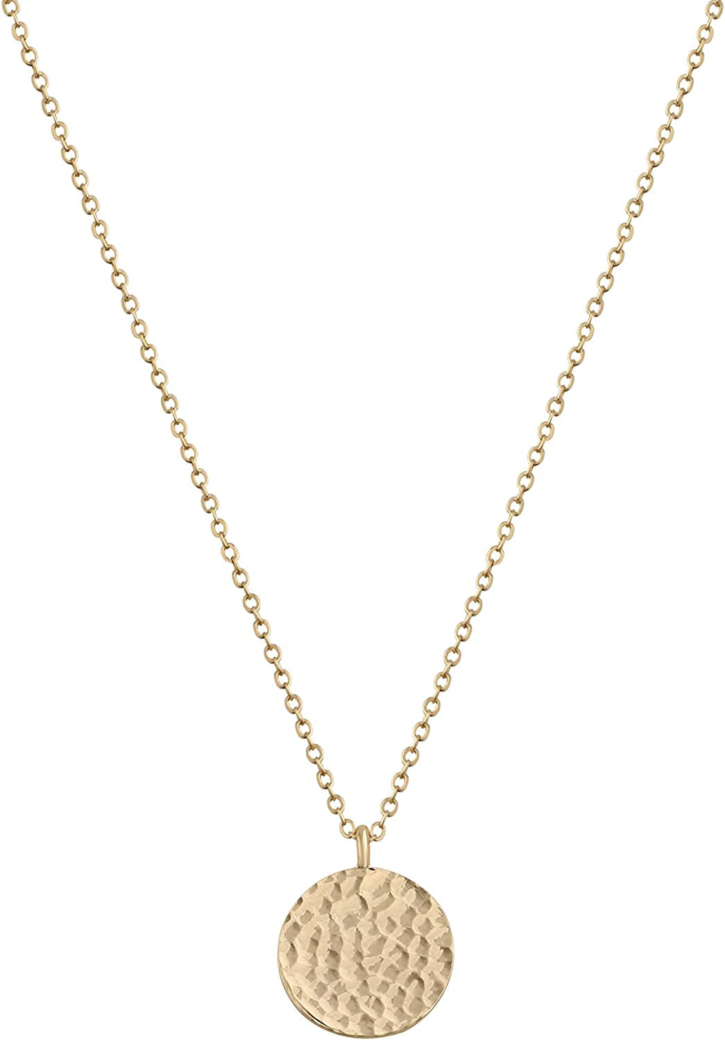 Pendant Necklace Gold Choker Layered Coin Open Karma Circle Full New Crescent Moon 14K Gold Plated Dainty Simple Moon Phase Jewelry for Women Gift