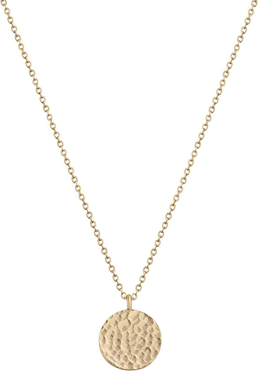 Pendant Necklace Gold Choker Layered Coin Open Karma Circle Full New Crescent Moon 14K Gold Plated Dainty Simple Moon Phase Jewelry for Women Gift