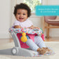 Summer® Learn-To-Sit™ 2-Position Floor Seat (Funfetti Pink) – Sit Baby up in This Adjustable Baby Activity Seat Appropriate for Ages 4-12 Months – Includes Toys