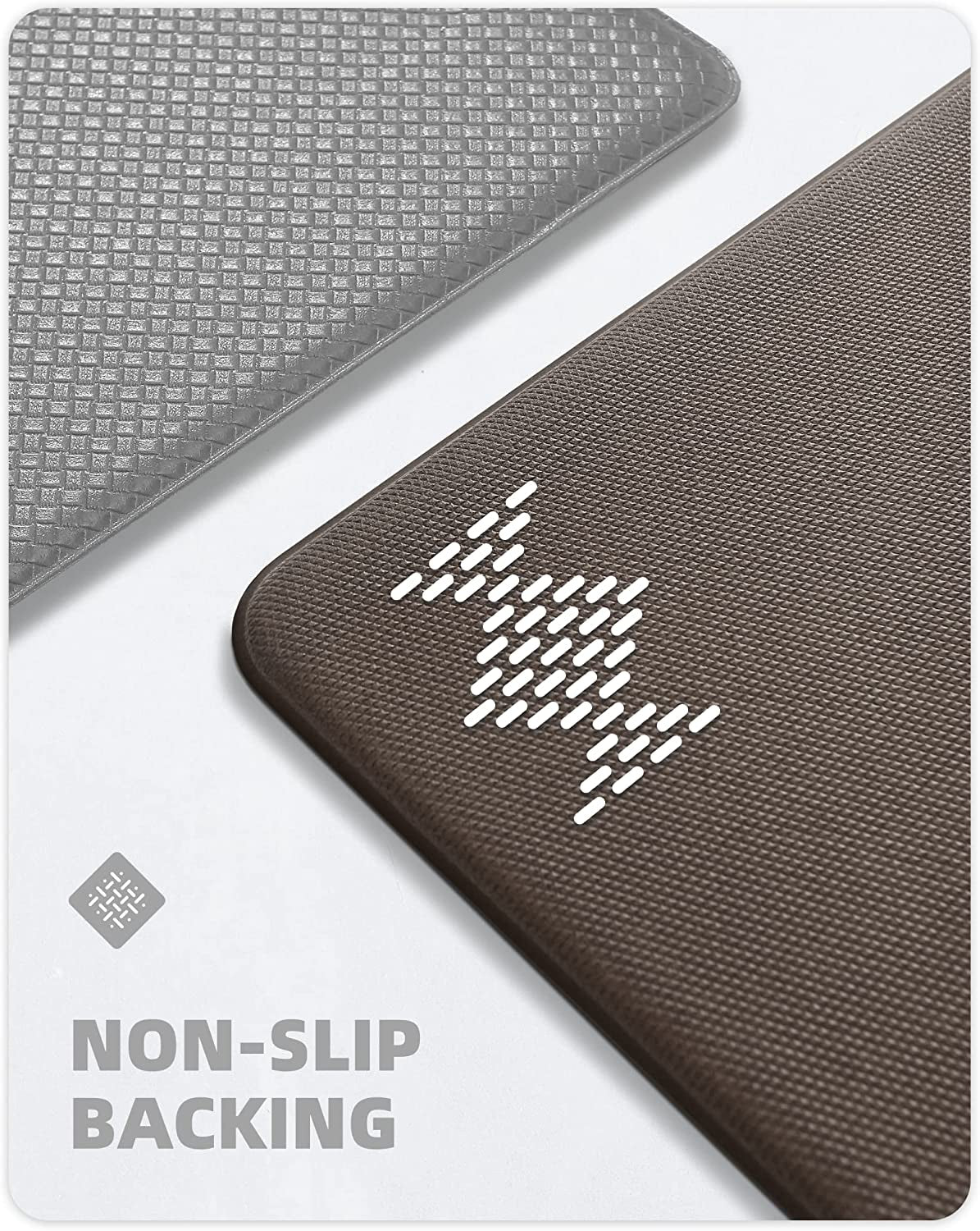Color G Kitchen Rugs, Kitchen Runner Rug Kitchen Floor Mat, Cushioned Anti-Fatigue Kitchen Mat, Non Skid Waterproof Comfort Standing Kitchen Rugs and Mats, 17"X79", Grey