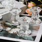 Candlestick Holders Bulk, 12 Pcs Glass Candle Holders Set Clear, Crystal Taper Candle Holders for Wedding, Table Centerpiece, Home Decoration(Exclude Candles)