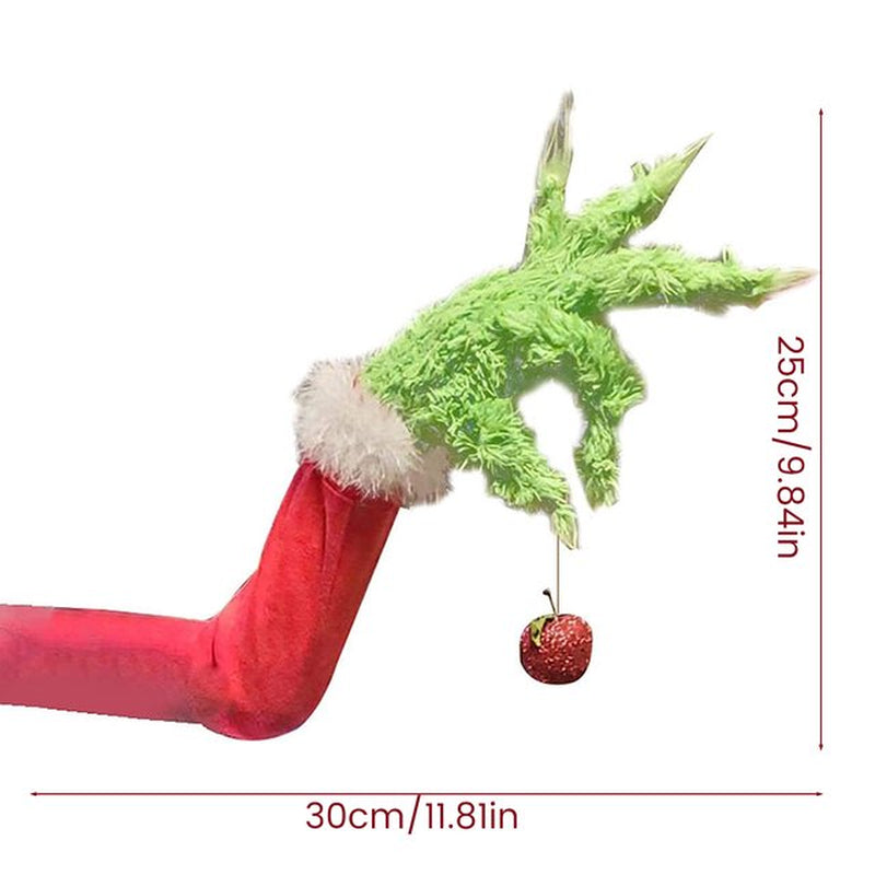 2Pcs Christmas Green Monster Plush Doll Christmas Tree Decoration