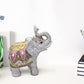Feng Shui 4" Light Gray Elephant Figurine Wealth Lucky Figurine Gift & Home Decor