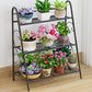 Plant Stand Indoor Outdoor Metal Multiple 3 Tier Plant Holder Shelf for Patio Garden Living Room Corner Balcony and Bedroom ,Dark Grey