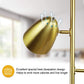 DLLT Modern Floor Lamp, 3-Light Reading Standing Tree Lamp with Adjustable Metal Heads, Brass Tall LED Lighting for Living Room, Bedroom, Study Room, Office, E26 Base (Bulbs Include)