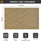 Indoor Doormat, Front Back Door Mat Rubber Backing Non Slip Door Mats 20”X31.5” Absorbent Resist Dirt Entrance Doormat inside Floor Mats for Entryway Machine Washable Low-Profile (Brown)