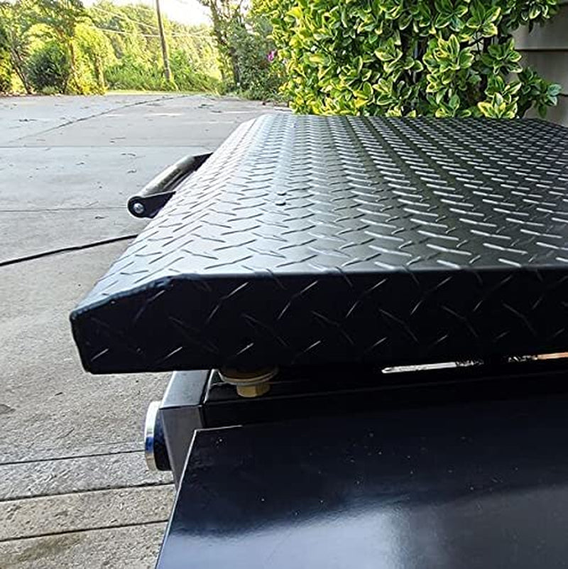 Black Outdoor 36” Griddle Grill Hard Cover Lid Waterproof Aluminum Compatible with Blackstone & More
