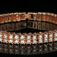 Mens Womens 2 Row Cz Tennis Bracelet 14K Gold Plated 8 Inch