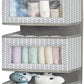 Over the Door Hanging Organizer with 5 Large Pockets - Wall Mount Pantry Storage with Clear PVC Window & 2 Big Metal Hooks for Closet,Bathroom,Nursery,Bedroom,Dorm,Baby Diapers,Kids Toys (Gray)