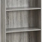 Basic 3-Tier Bookcase Storage Shelves, French Oak Grey