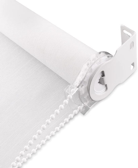 Light Filtering Roller Shades for Windows, UV Protection Fabric Roller Shades Solar Window Roller Blinds for Bedroom, Living Room, Bathroom and Office, 35" W X 72" H, White