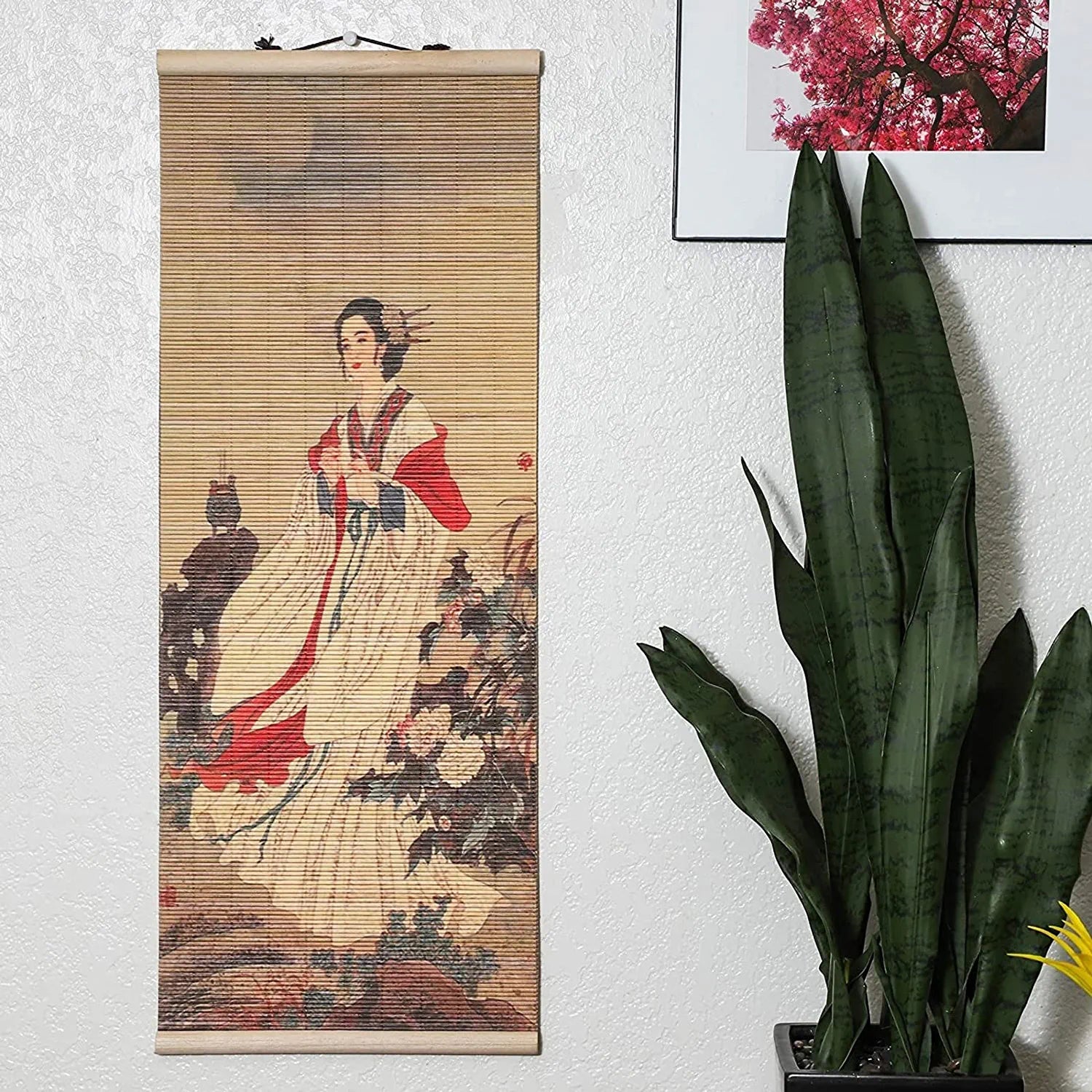 Chinese Scroll Wall Hanging Art (10 X 26 In, 4 Pack)