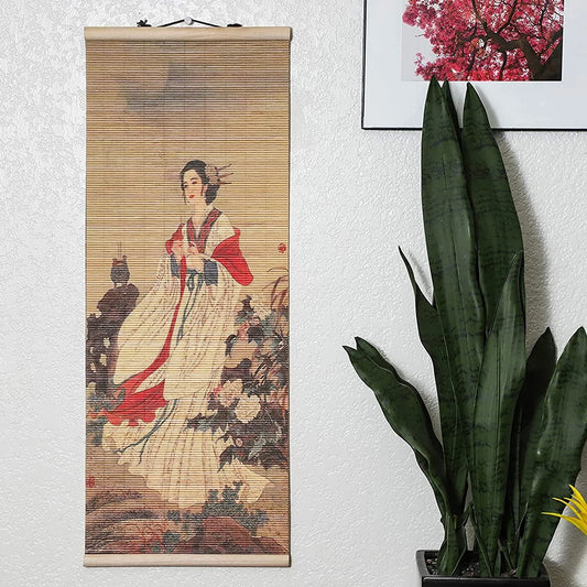 Chinese Scroll Wall Hanging Art (10 X 26 In, 4 Pack)