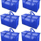 6 Pack Extra Large Moving Bags with Zippers & Carrying Handles, Heavy-Duty Storage Tote for Space Saving Moving Storage