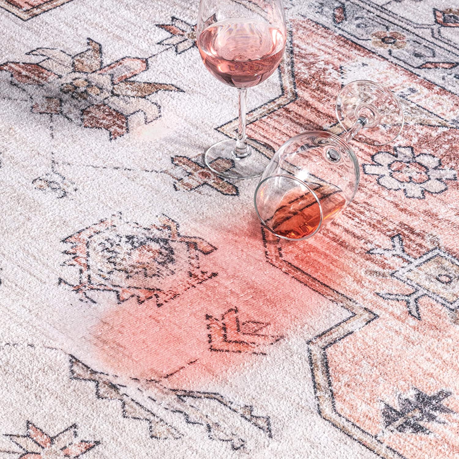 Moroccan Blythe Machine Washable Area Rug, 4' X 6', Grey