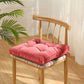 Soft Patio Outdoor Corduroy Chair Pad with Ties Home Decor Indoor Dining Chairs Cushion 18"×18"×3.6" Pink 1Pc