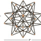 Metal Geometric Sculpture with Gold Accents, 7" X 7" X 7", Black