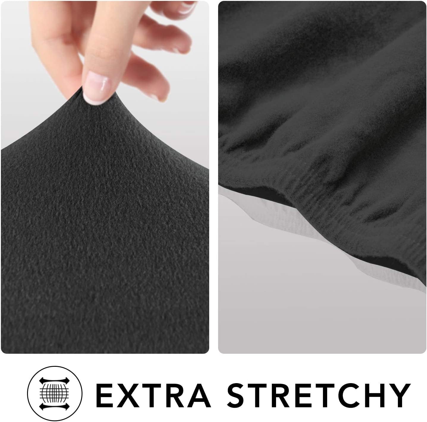 Super Stretch Chair Sofa Slipcover – Spandex Non Slip Soft Couch Sofa Cover, Washable Furniture Protector with Non Skid Foam and Elastic Bottom for Kids, Pets （Sofa， Dark Gray）