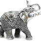Feng Shui 5.5"(L) Silver Elephant Wealth Lucky Figurine Home Decor Housewarming Gift Idea (G16653) ~ We Pay Your Sales Tax