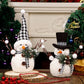 Christmas Table Decorations, Set of 2 Snowman with Pine Cone Twigs, Winter Tabletop Decor for Indoor Home Kitchen Fireplace Office Room Xmas Gifts Holiday Party