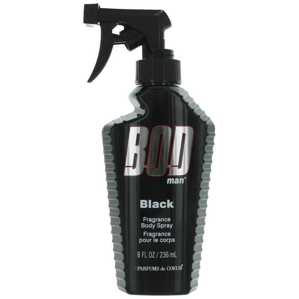 Bod Man Black by Parfums De Coeur, 8 Oz Frgrance Body Spray for Men