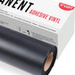 Black Permanent Adhesive Vinyl Roll - 12" X 50 FT for Signs, Scrapbooking, Adhesive Vinyl Sheets for Cricut, Silhouette and Cameo Cutters