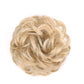 1PCS Messy Hair Bun Hair Scrunchies Extension Messy Synthetic Chignon for Women Updo Hairpiece (Pale Golden Blonde & Bleach Blonde Mixed#)