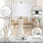 Set of 2 Touch Control Table Lamps with 2 USB Ports, Tall Bedside Nightstand Lamp for Bedrooms Living Room Reading Table, 3-Way Dimmable Coastal End Table Lamps, 2700K Warm White LED Bulb Included