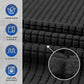 Stretch Loveseat Sofa Cover Slipcover ,Couch Covers for 2 Cushion Couch Sofa (55"-79") Furniture Protector Sofa with Elastic Bottom for Kids,Dog. Jacquard Small Checked (Medium,Black)