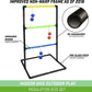 Pro Grade Ladder Toss Indoor/Outdoor Game Set with 6 Soft Rubber Bolo Balls, Travel Carrying Case
