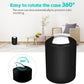 Bathroom Accessories Set-6 Piece Plastic Gift Set Toothbrush Holder,Toothbrush Cup,Soap Dispenser,Soap Dish,Toilet Brush Holder,Trash Can,Tumbler Straw Set Bathroom (Black)