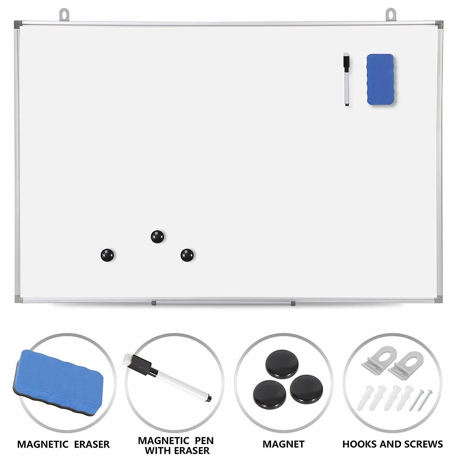 36 X 24 Inch Dry Erase Magnetic Whiteboard Wall Hanging Board White Board