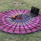 round Beach Tapestry Purple Mandala Throw/Boho Hippie Beach Blanket Roundie/Indian Cotton Bohemian Large round Table Cloth-Home Decor/Yoga Mat Meditation Picnic Rug 69 Inch