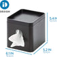 Facial Tissue Box Cover with Storage Tray, the Cade Collection – 6.1" X 5.15" X 5.4", Matte Black
