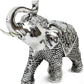 Feng Shui 5.5"(L) Silver Elephant Wealth Lucky Figurine Home Decor Housewarming Gift Idea (G16653) ~ We Pay Your Sales Tax