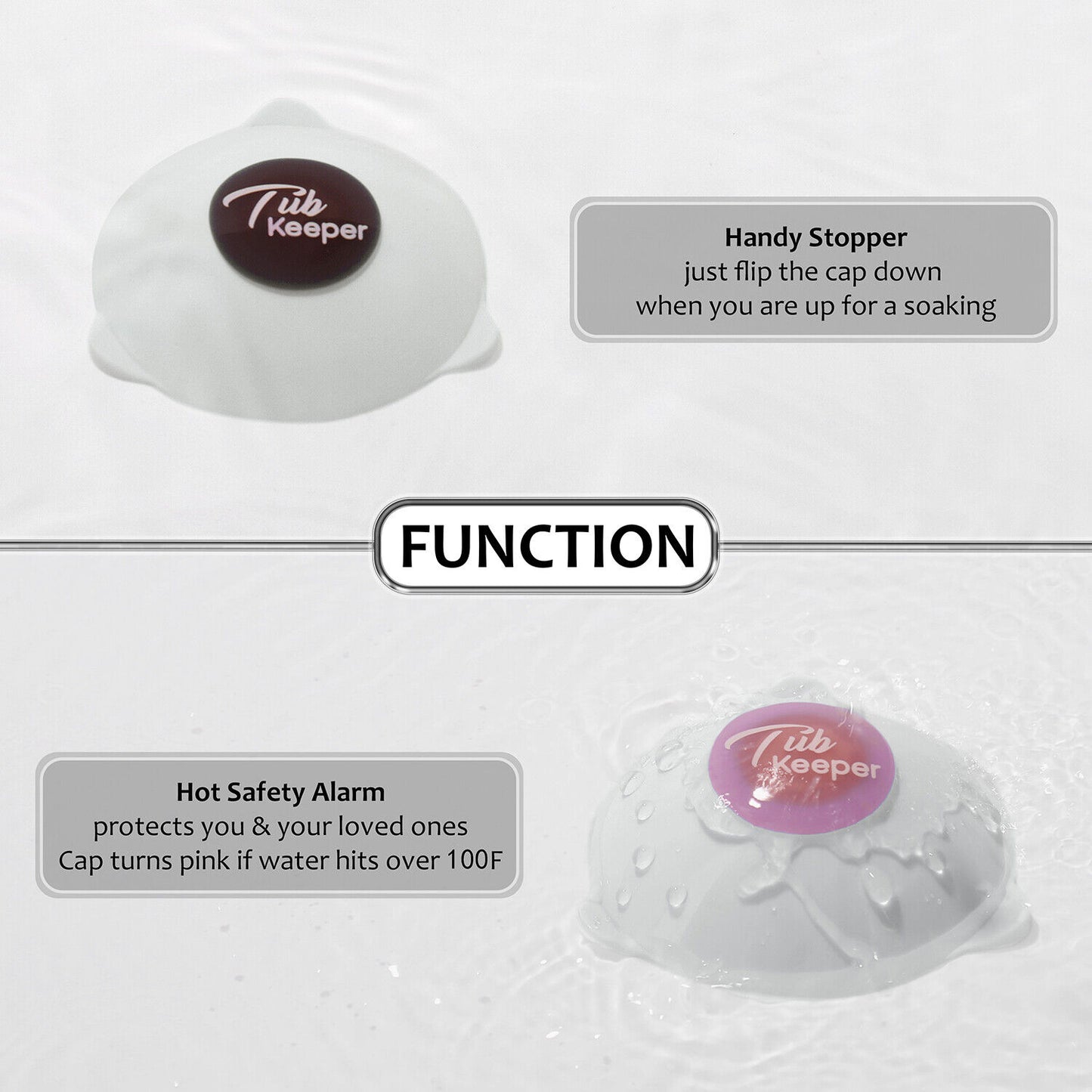 3In1 Drain Hair Catcher Tub Stopper Hot Safety Protector Sink Bathtub Strainer