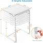 Adjustable TV Tray Table - TV Dinner Tray on Bed & Sofa, Comfortable Folding Table with 6 Height & 3 Tilt Angle Adjustments(White)