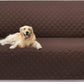 Sofa Cover Reversible Couch Cover for Dogs with Elastic Straps Water Resistant Furniture Protector for Pets Couch Cover for 3 Cushion Couch (Sofa, Coffee/Beige)
